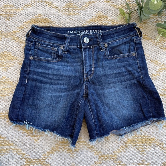 American Eagle Outfitters Pants - American Eagle dark wash midi shorts